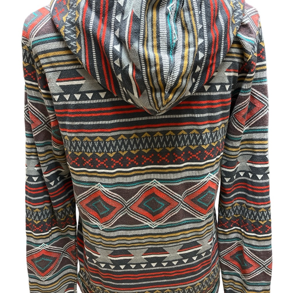 On The Byas Women's Hoodie Pullover Gray Red Size Small - Picture 4 of 5